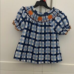 Blue Checkered Kids Top